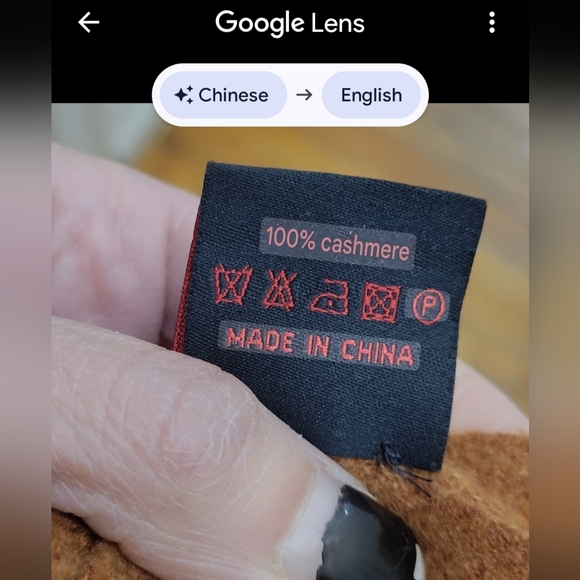 Cashmere Large Shawl/Scarf In Golden Brown Color Quiet Luxury Old Money EUC - Picture 5 of 7